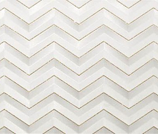 600080000407 Плитка 3D WHITE CHEVRON GLITTER MATT 30,5x56 см