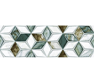 DG17-04 Плитка настенная Hypnose Malachite Decor 04 glossy 30*90см 1,08м2