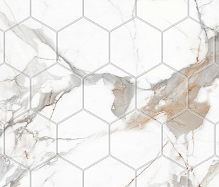 Sandra White Mat Hex 30x60