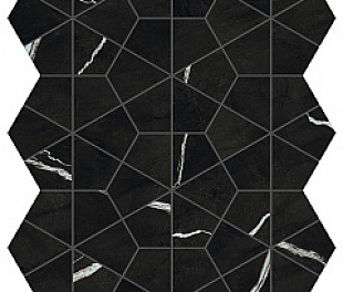 AJQ2 Мозаика MARVEL MERAVIGLIA BLACK ORIGIN HEXAGON LAP 40,3x46,6 см