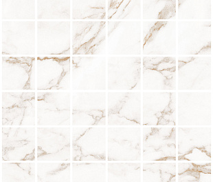 Керамогранит Blanc Statuario Gold Mosaic 55 30x30