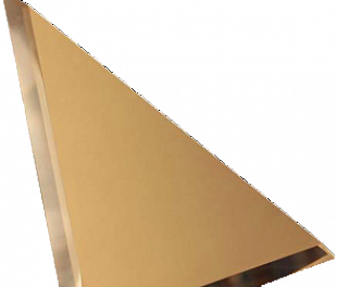 Треугольная зеркальная бронзовая плитка с фацетом 10мм ТЗБ1-04 - 300х300 мм/10шт
