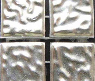Trend Стеклянная мозаика 2x2 золото белое гофрированное формованное 027SW22