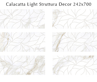Calacatta Light Strutture Decor 24.2x70